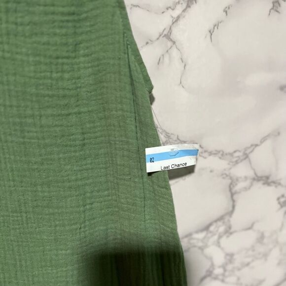 Steve Madden NWT Sleeveless Cotton Gauze Jumpsuit PASTEL GREEN - Picture 4 of 7